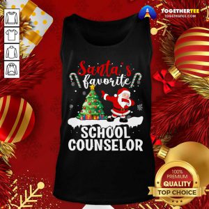 Santa's Favorite School Counselor Santa Christmas Tank Top - Design By Togethertee.com