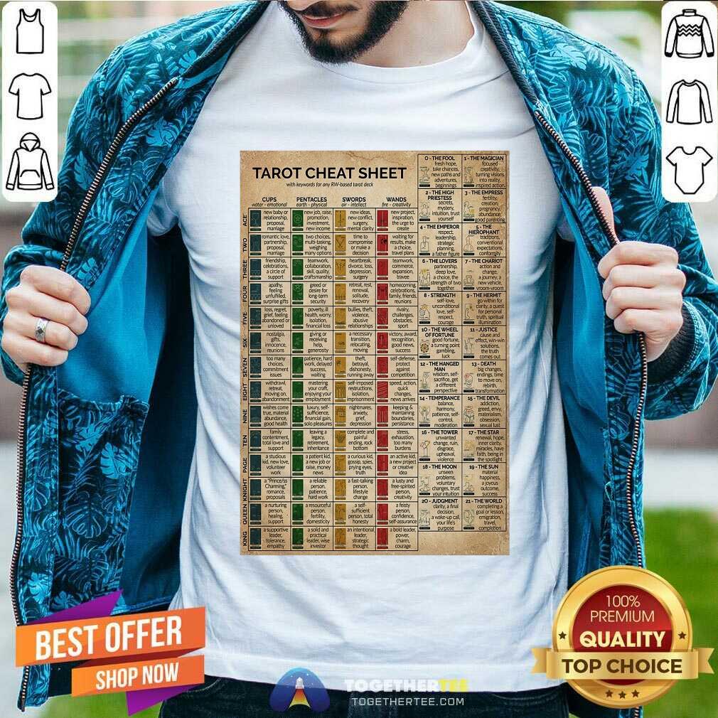 Funny Tarot Cheat Sheet Shirt Tarot Cheat Sheet Shirt - Design By Togethertee.com