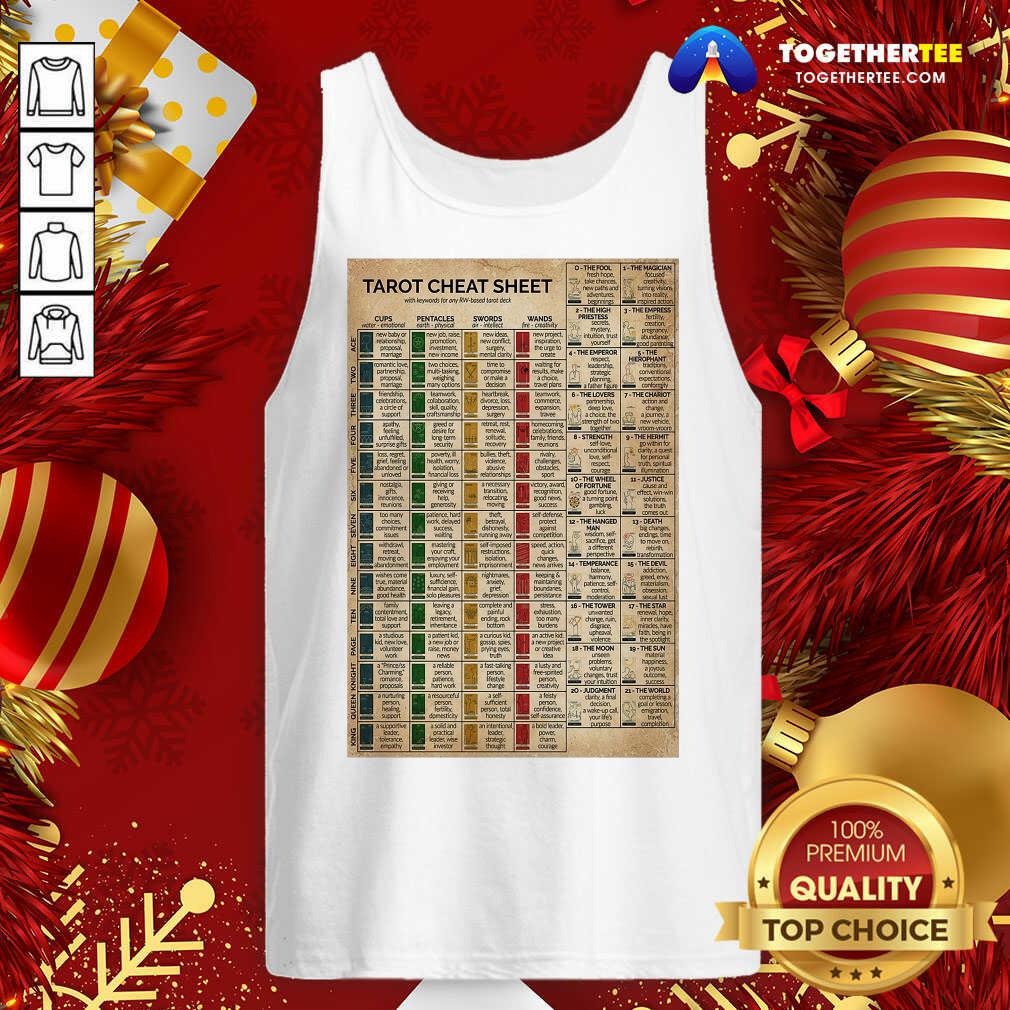 Tarot Cheat Sheet Tank Top - Design By Togethertee.com Tarot Cheat Sheet Tank Top - Design By Togethertee.com