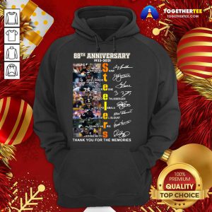88th Anniversary 1933 2021 Pittsburgh Steelers Thank You For The Memories Signatures Hoodie - Design By Togethertee.com