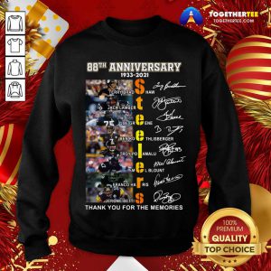 88th Anniversary 1933 2021 Pittsburgh Steelers Thank You For The Memories Signatures Sweatshirt - Design By Togethertee.com