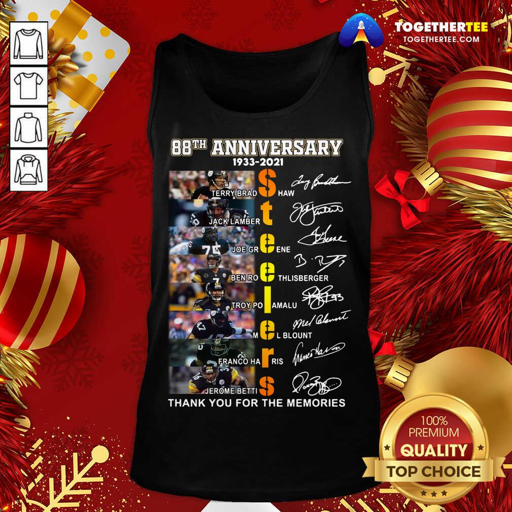 88th Anniversary 1933 2021 Pittsburgh Steelers Thank You For The Memories Signatures Tank Top - Design By Togethertee.com 88th Anniversary 1933 2021 Pittsburgh Steelers Thank You For The Memories Signatures Tank Top - Design By Togethertee.com
