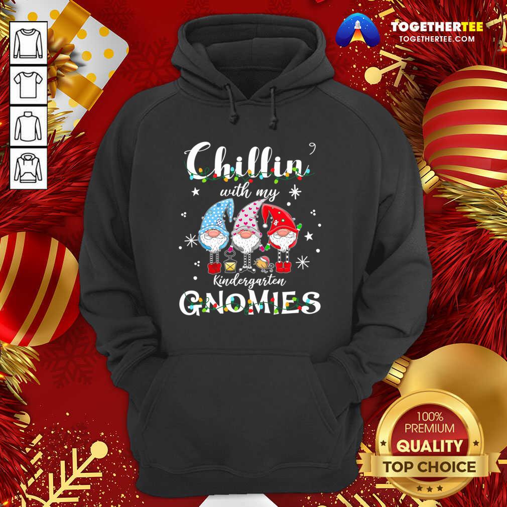 Christmas Santa Gnomies Apparel Chilling With Kindergarten Hoodie - Design By Togethertee.com Christmas Santa Gnomies Apparel Chilling With Kindergarten Hoodie - Design By Togethertee.com