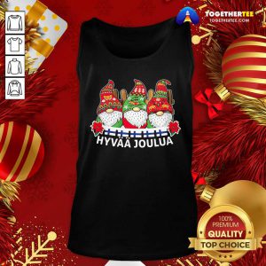 Gnome Finnish Hyvaa Joulua Christmas Tank Top - Design By Togethertee.com