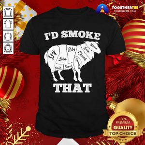 I'd Smoke That Lamb Funny Grilling Party Saying Vintage T-Shirt - Design By Togethertee.com