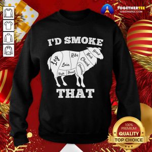 I'd Smoke That Lamb Funny Grilling Party Saying Vintage Sweatshirt - Design By Togethertee.com
