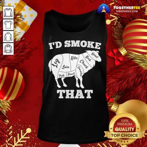 I'd Smoke That Lamb Funny Grilling Party Saying Vintage Tank Top - Design By Togethertee.com