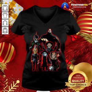 Puppet Master Horror Movie 80s Blade Pin Head Torch Jester Drill V-neck - Design By Togethertee.com