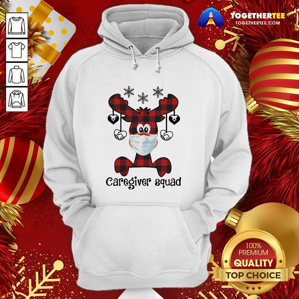 Good Reindeer Face Mask Caregiver Squad Christmas Shirt Reindeer Face Mask Caregiver Squad Christmas Hoodie - Design By Togethertee.com