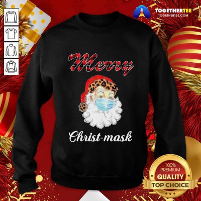 Santa Claus Face Mask Merry Christmas 2020 Sweatshirt - Design By Togethertee.com
