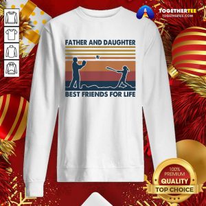 Softball Father And Daughter Best Friends For Life Vintage Sweatshirt - Design By Togethertee.com