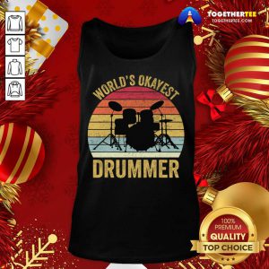World's Okayest Drummer Retro Vintage Tank Top - Design By Togethertee.com