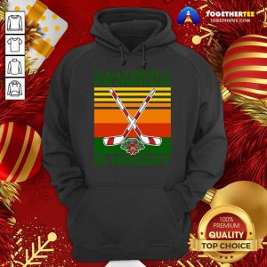 All I Want For Christmas Is Hockey Vintage Retro Hoodie - Design By Togethertee.com