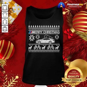 Car BMW M Merry Ugly Christmas Tank Top - Design By Togethertee.com