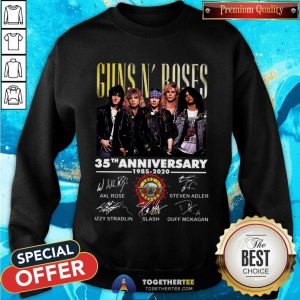 Guns N’ Roses 35th Anniversary 1985 2020 Signatures Sweatshirt - Design By Togethertee.com