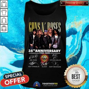 Guns N’ Roses 35th Anniversary 1985 2020 Signatures Tank Top - Design By Togethertee.com