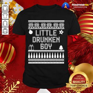 Little Drummer Christmas Parody Little Drunken Boy Shirt - Design By Togethertee.com