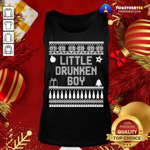 Little Drummer Christmas Parody Little Drunken Boy Tank Top - Design By Togethertee.com