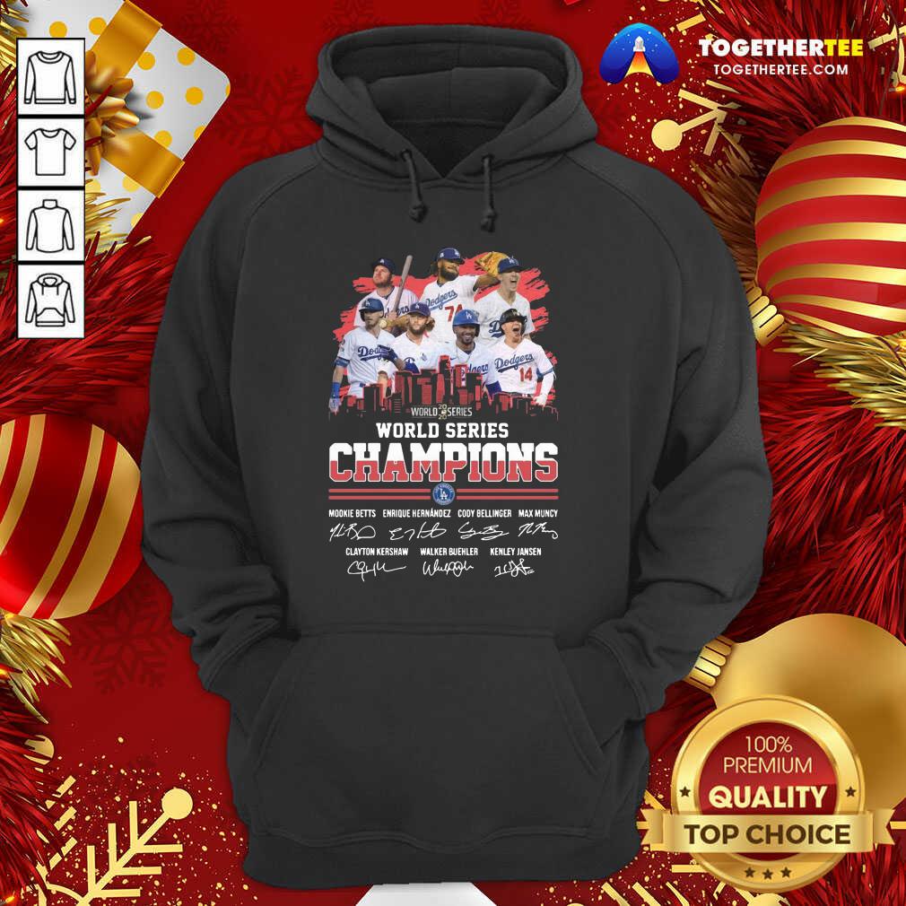 Los Angeles Dodgers 2020 World Series Champions Signatures Hoodie - Design By Togethertee.com Los Angeles Dodgers 2020 World Series Champions Signatures Hoodie - Design By Togethertee.com