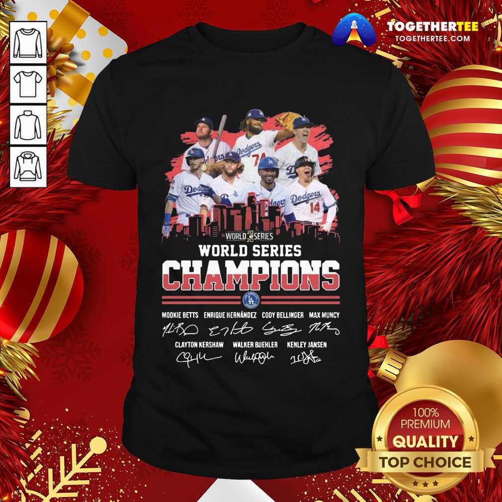 Great Los Angeles Dodgers 2020 World Series Champions Signatures Shirt Los Angeles Dodgers 2020 World Series Champions Signatures Shirt - Design By Togethertee.com