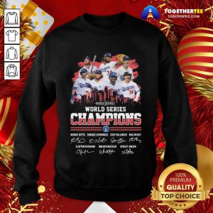 Los Angeles Dodgers 2020 World Series Champions Signatures Sweatshirt - Design By Togethertee.com
