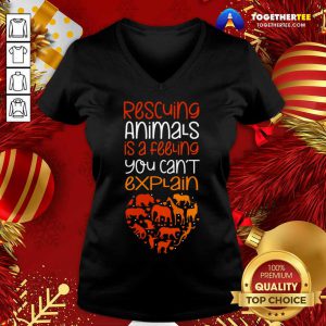 Rescuing Animals Quote Animal Rescue V-neck - Design By Togethertee.com