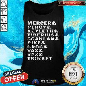 Dungeons First Campaign List Characters Apparel Dragons Tank Top - Design By Togethertee.com