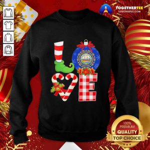 Elf Love Seal Of The State Of Hampshire 1776 Christmas Sweatshirt - Design By Togethertee.com