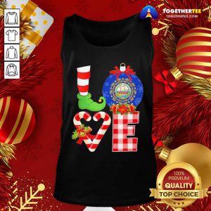 Elf Love Seal Of The State Of Hampshire 1776 Christmas Tank Top - Design By Togethertee.com