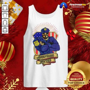 Police Man Ameican Heroes Us Flag Tank Top - Design By Togethertee.com