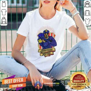 Police Man Ameican Heroes Us Flag V-neck - Design By Togethertee.com