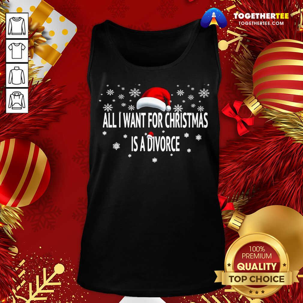 All I Want For Christmas Is A Divorce Hat Santa Xmas Tank Top - Design By Togethertee.com All I Want For Christmas Is A Divorce Hat Santa Xmas Tank Top - Design By Togethertee.com