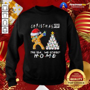 Christmas 2020 The Year We Stayed Quarantine Gingerbread Wear Mask Toilet Paper Tree Sweatshirt - Design By Togethertee.com