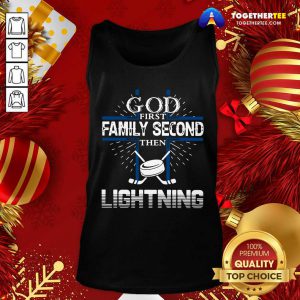 God First Family Second Then Lightning Tank Top - Design By Togethertee.com