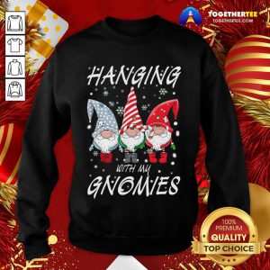 Hanging With My Gnomies Nordic Santa Christmas Gnome Pajama Gifts Sweatshirt - Design By Togethertee.com