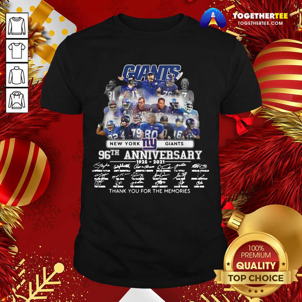 hot-new-york-giant-96th-anniversary-1925-2021-shirt New York Giant 96th Anniversary 1925 2021 Thank You For The Memories Signatures Shirt - Design By Togethertee.com