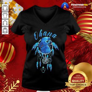 Blue Stitch Dream Catcher Ohana V-neck - Design By Togethertee.com