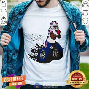 Buffalo Bills Fan Box Devin Singletary Motor Signature Shirt - Design By Togethertee.com
