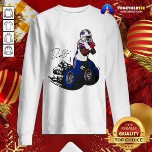 Buffalo Bills Fan Box Devin Singletary Motor Signature Sweatshirt - Design By Togethertee.com