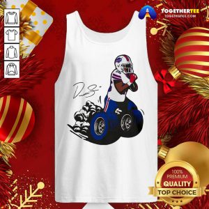 Buffalo Bills Fan Box Devin Singletary Motor Signature Tank Top - Design By Togethertee.com