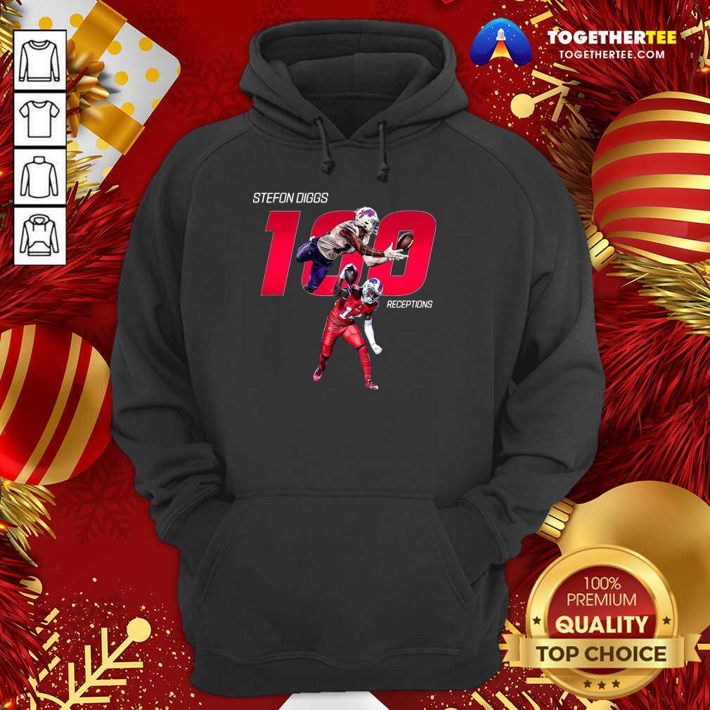 Buffalo Bills Stefon Diggs 100 Receptions Hoodie - Design By Togethertee.com Buffalo Bills Stefon Diggs 100 Receptions Hoodie - Design By Togethertee.com