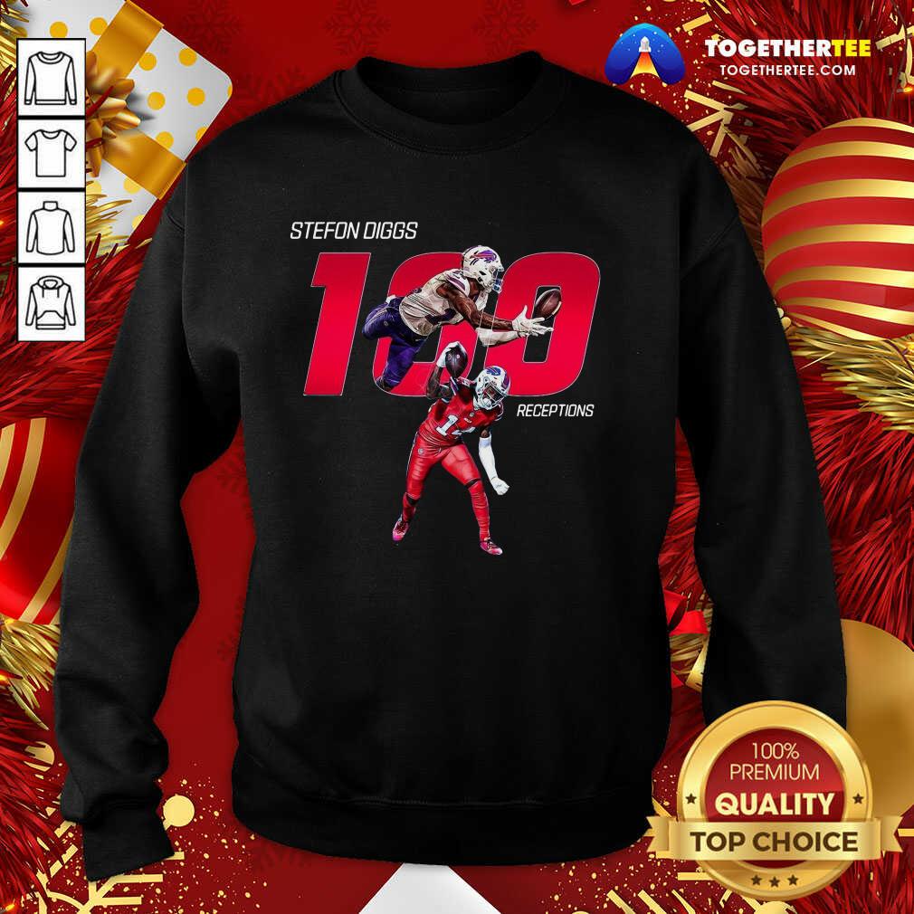 Buffalo Bills Stefon Diggs 100 Receptions Sweatshirt - Design By Togethertee.com Buffalo Bills Stefon Diggs 100 Receptions Sweatshirt - Design By Togethertee.com