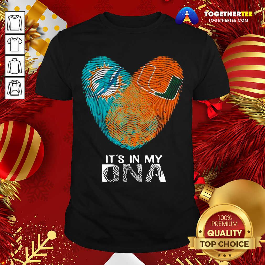 Nice Dolphins Hurricanes It’s In My Dna Heart Fingerprints Shirt Dolphins Hurricanes It’s In My Dna Heart Fingerprints Shirt - Design By Togethertee.com