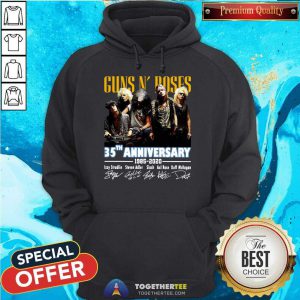 Guns N’ Roses 35th Anniversary 1985 2021 Signatures Hoodie - Design By Togethertee.com