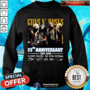 Guns N’ Roses 35th Anniversary 1985 2021 Signatures Sweatshirt - Design By Togethertee.com