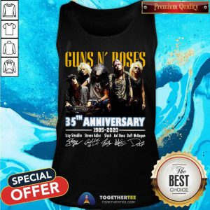 Guns N’ Roses 35th Anniversary 1985 2021 Signatures Tank Top - Design By Togethertee.com