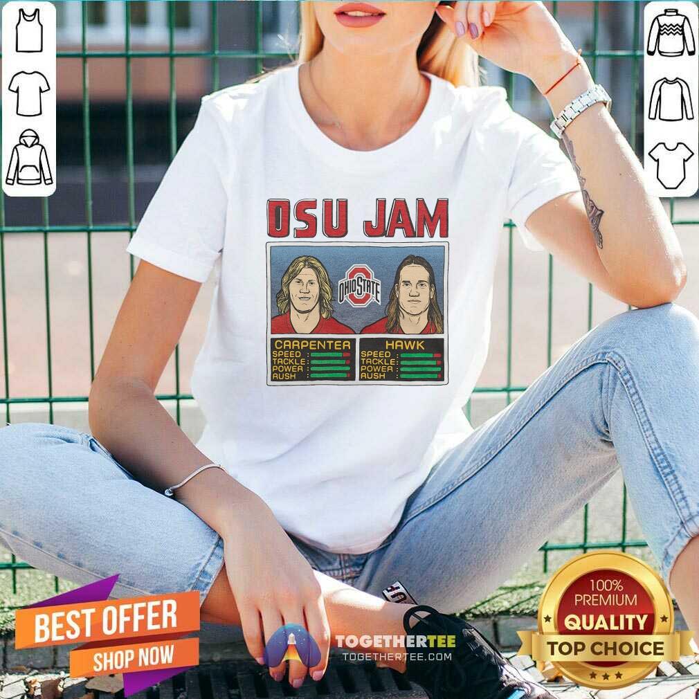 Osu Jam Ohio State Carpenter Hawk Classic V-neck - Design By Togethertee.com Osu Jam Ohio State Carpenter Hawk Classic V-neck - Design By Togethertee.com