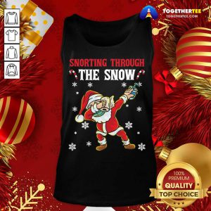 Snorthing Through The Snow Dabbing Santa Claus Face Mask Toilet Paper Hand Sanitizer Tank Top - Design By Togethertee.com