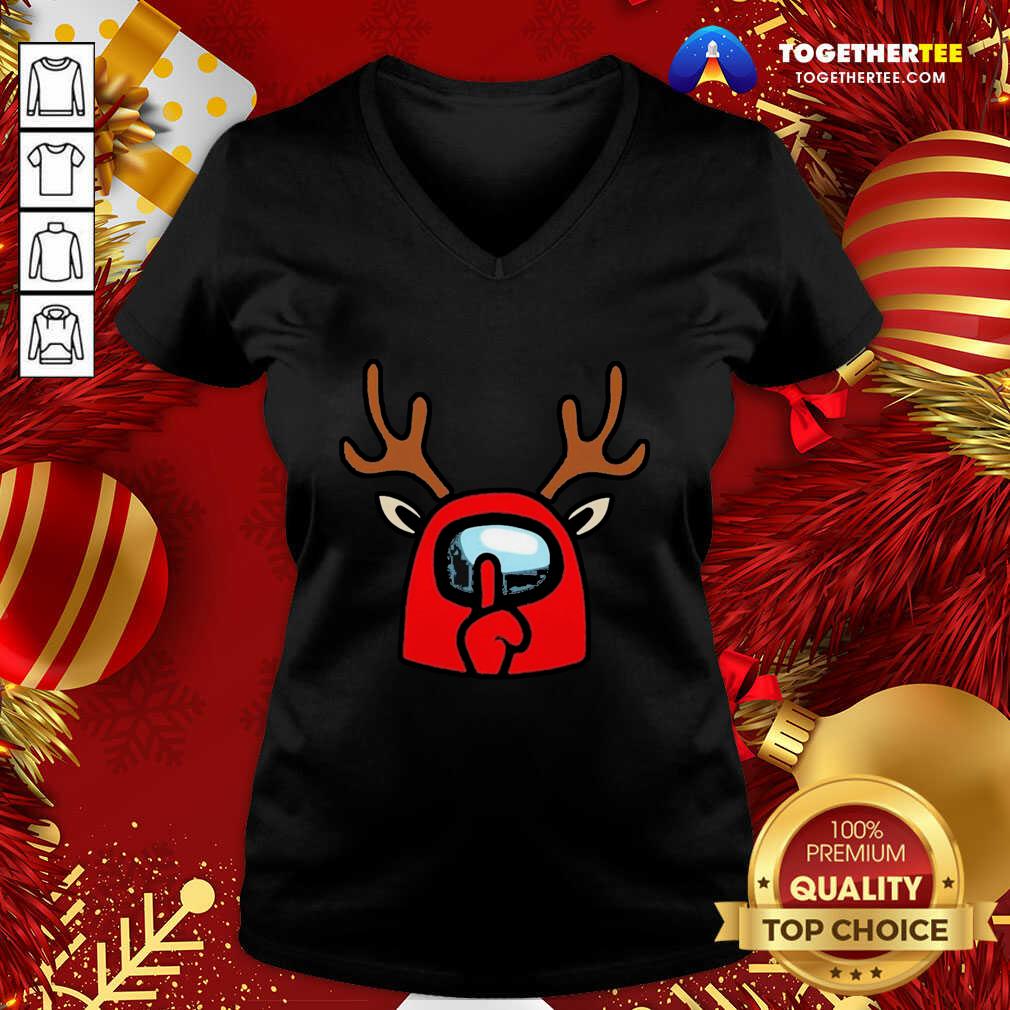 Among Us Reindeer Imports V-neck - Design By Togethertee.com Among Us Reindeer Imports V-neck - Design By Togethertee.com