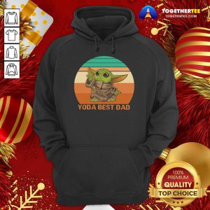 Baby Yoda Best Dad Vintage Retro Hoodie - Design By Togethertee.com